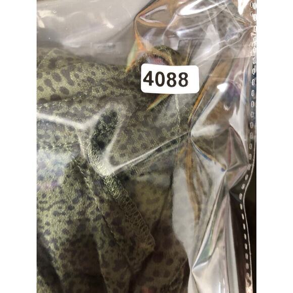 Rails Jasmine Dress Animal Print Long Sleeve Blouson Mini Olive Speckled Small - Picture 11 of 11